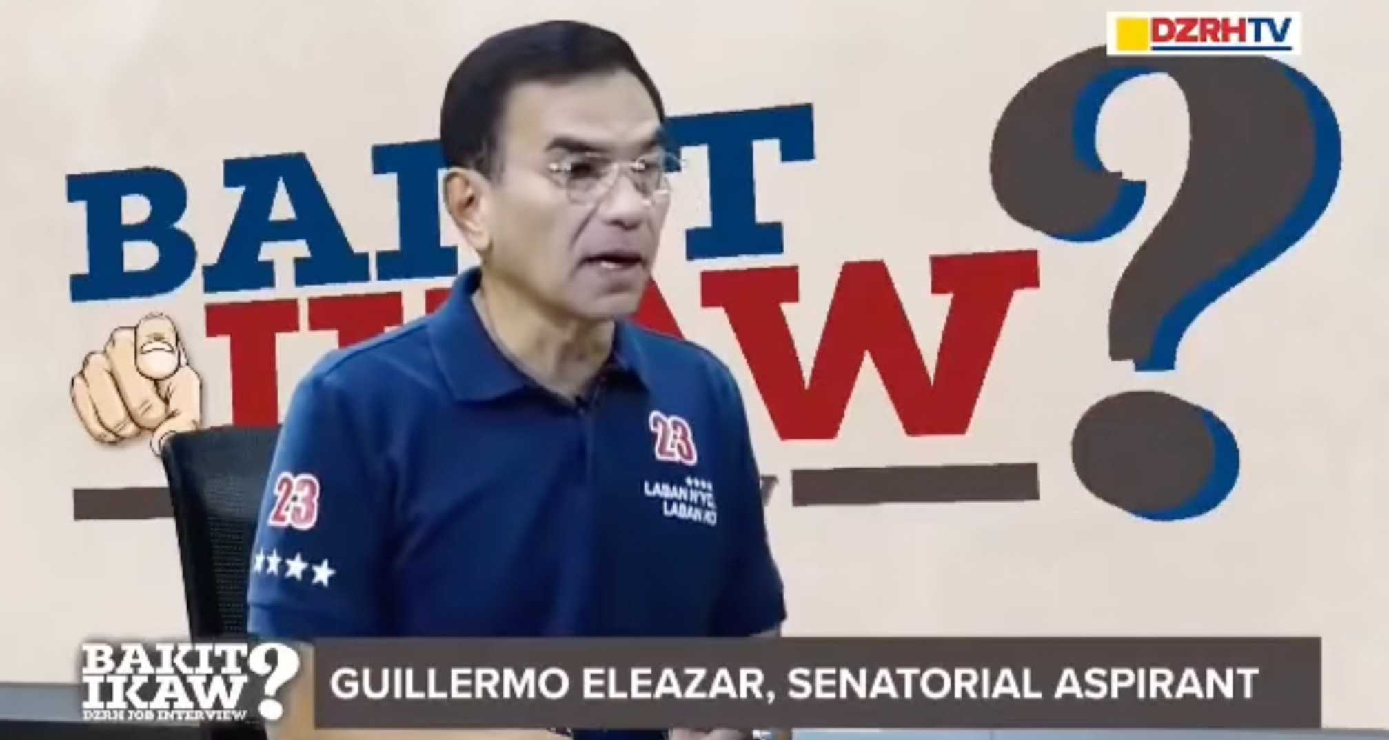 Bakit Ikaw? Eleazar explains reason for running as Senator