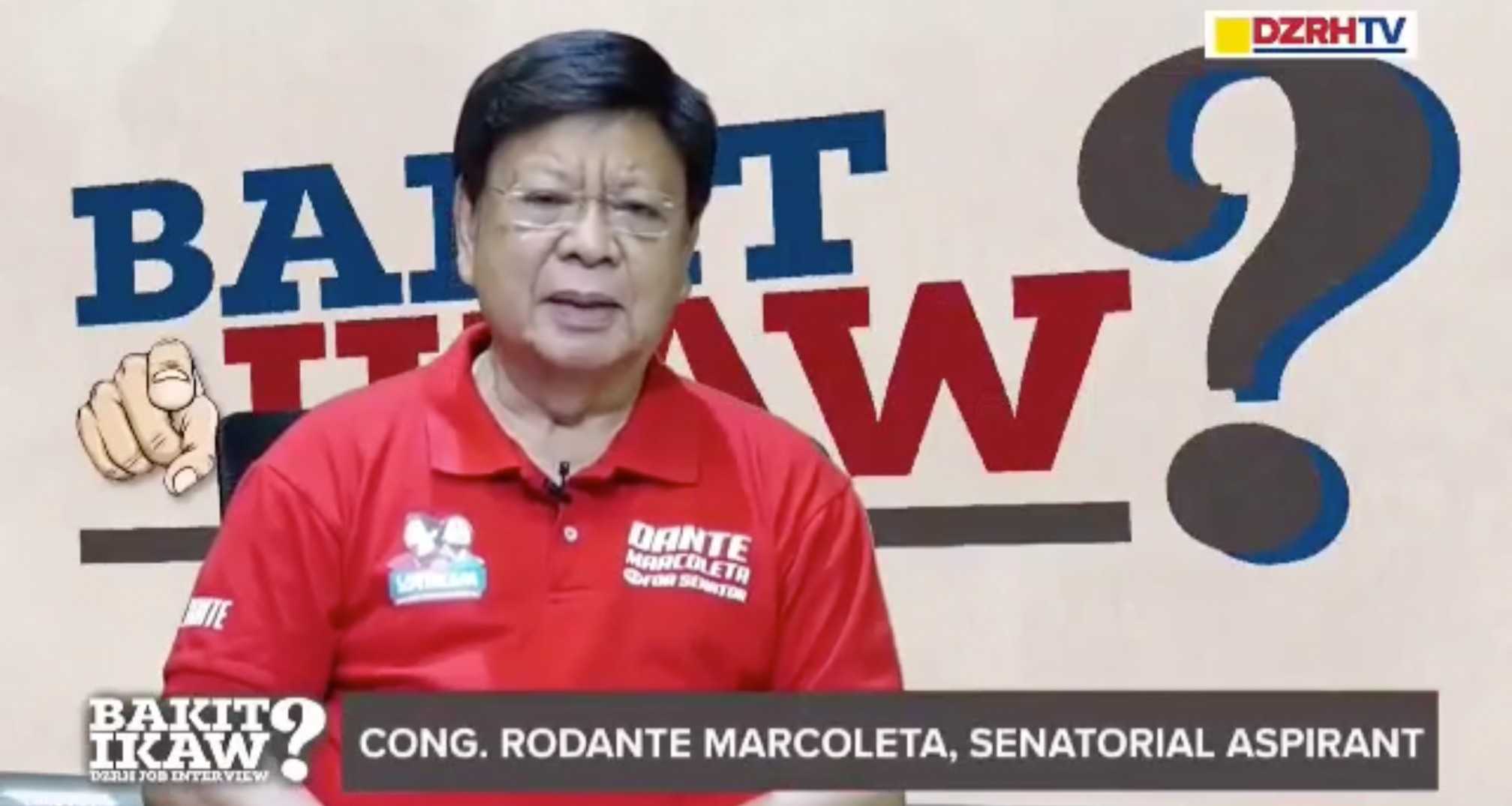 Bakit Ikaw? Marcoleta to support farmers, teachers if elected