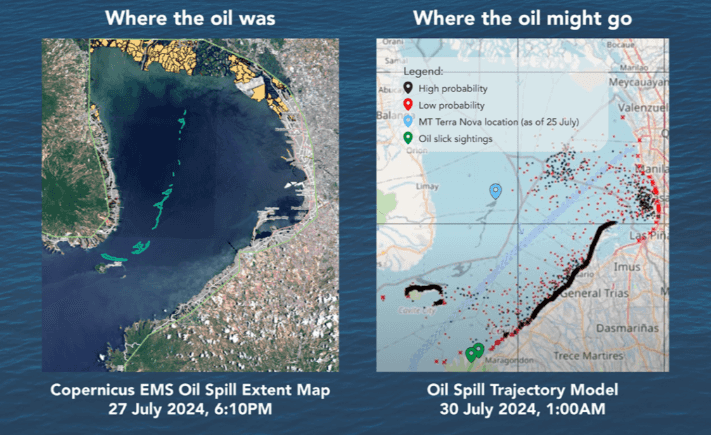 Oil slick from sunken MT Terranova expected to reach Metro Manila on July 30