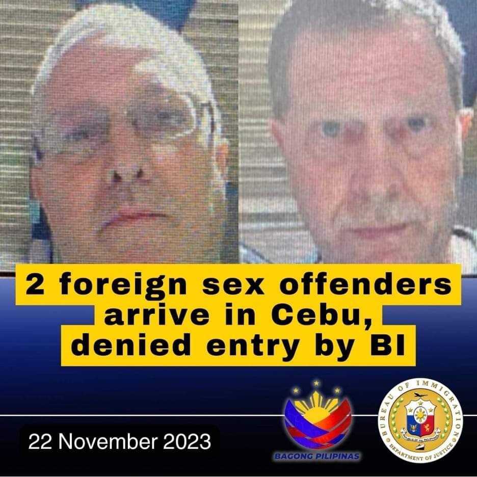 BI bars entry of two American sex offenders in Cebu