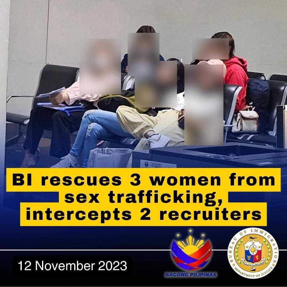 BI intercepts 2 illegal recruiters, rescues 3 women from sex trafficking