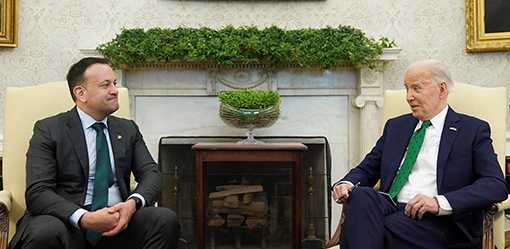 Biden, Irish PM talk Gaza ceasefire in St. Patrick's Day event