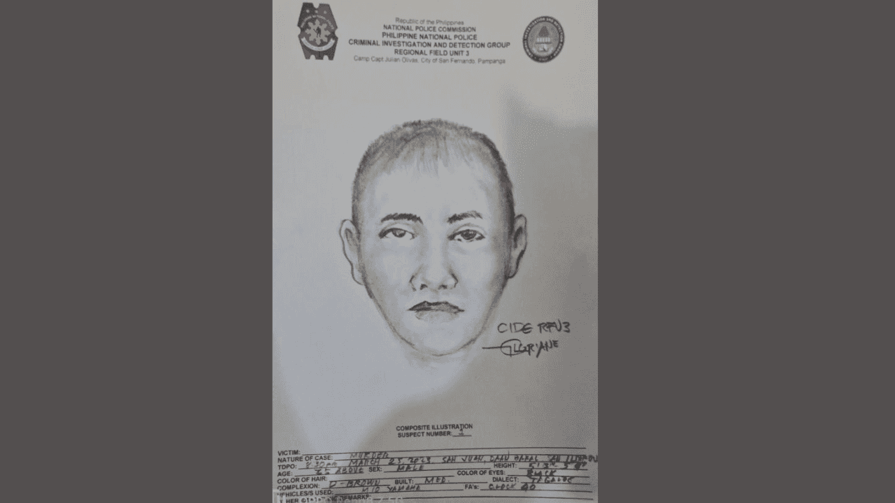 PNP-CIDG realease composite sketch of suspect in San Miguel, Bulacan police chief slay