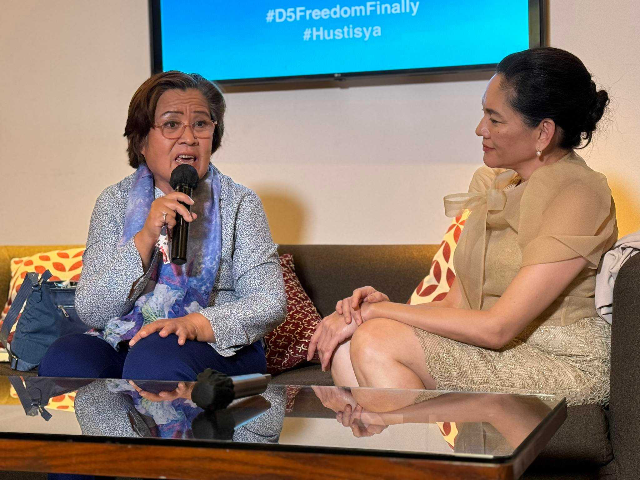 Leila de Lima to ex-president Duterte: "God forgive him and God bless him"