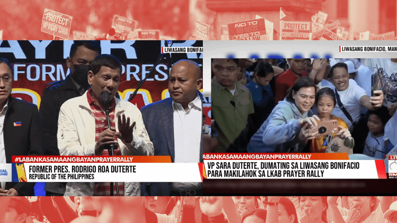 Ex-Pres. Duterte, VP Sara attend prayer rally for Quiboloy