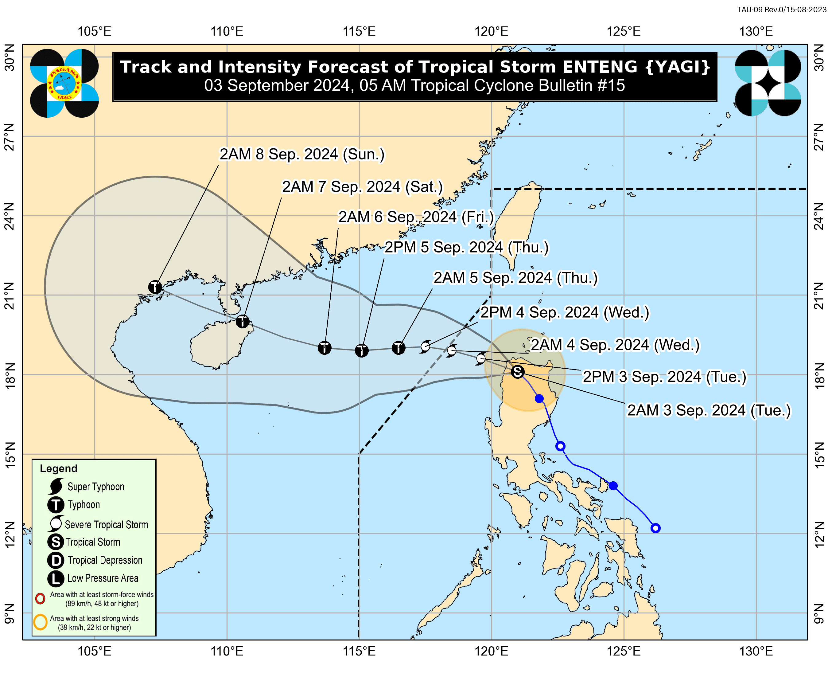 #EntengPH accelerates over Northern Luzon, now over WPS -PAGASA