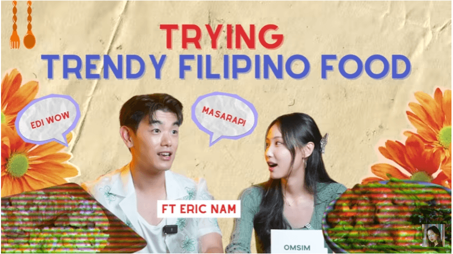 Eric Nam tries trendy Pinoy food, learns Filipino slang
