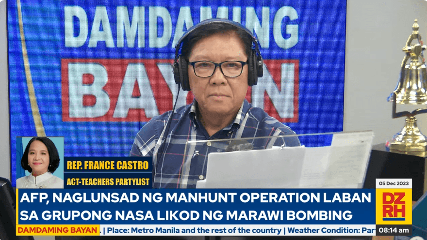 Ex-Pres. Duterte no show on grave threats preliminary probe, says Castro