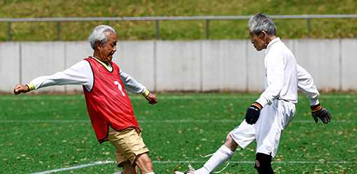 For Japan's ageing soccer players, 80 is the new 50