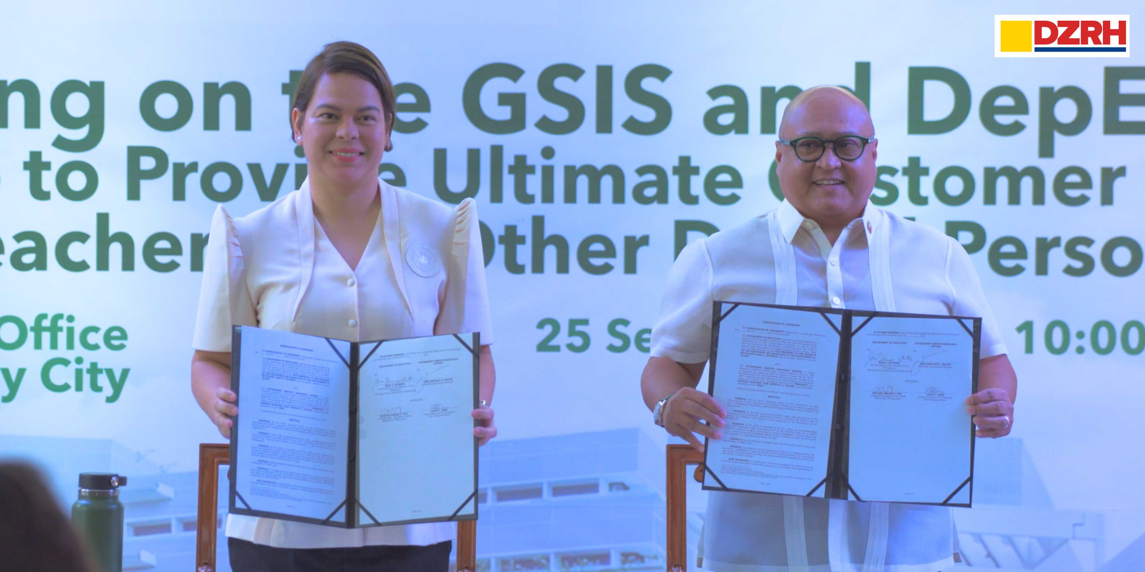 GSIS, DepEd inked partnership to enhance teacher, non-teaching personnel services