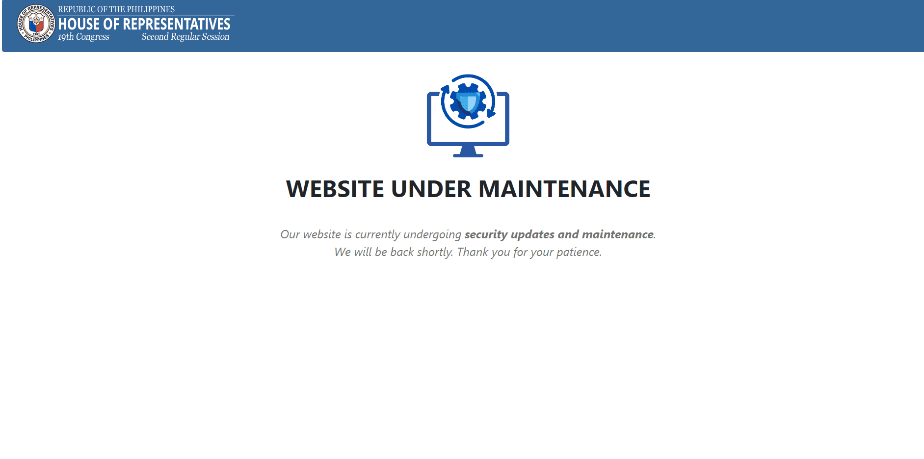 Lower House's website 'voluntarily taken offline' due to detected suspicious activities