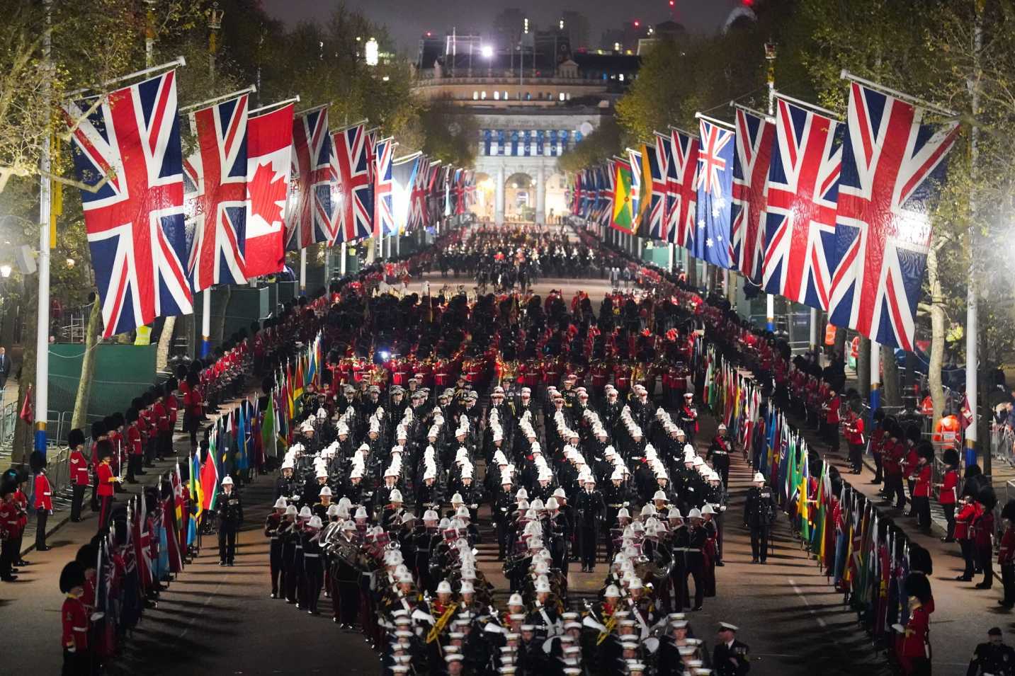 Troops march in London for full dress rehearsals of King Charles' coronation