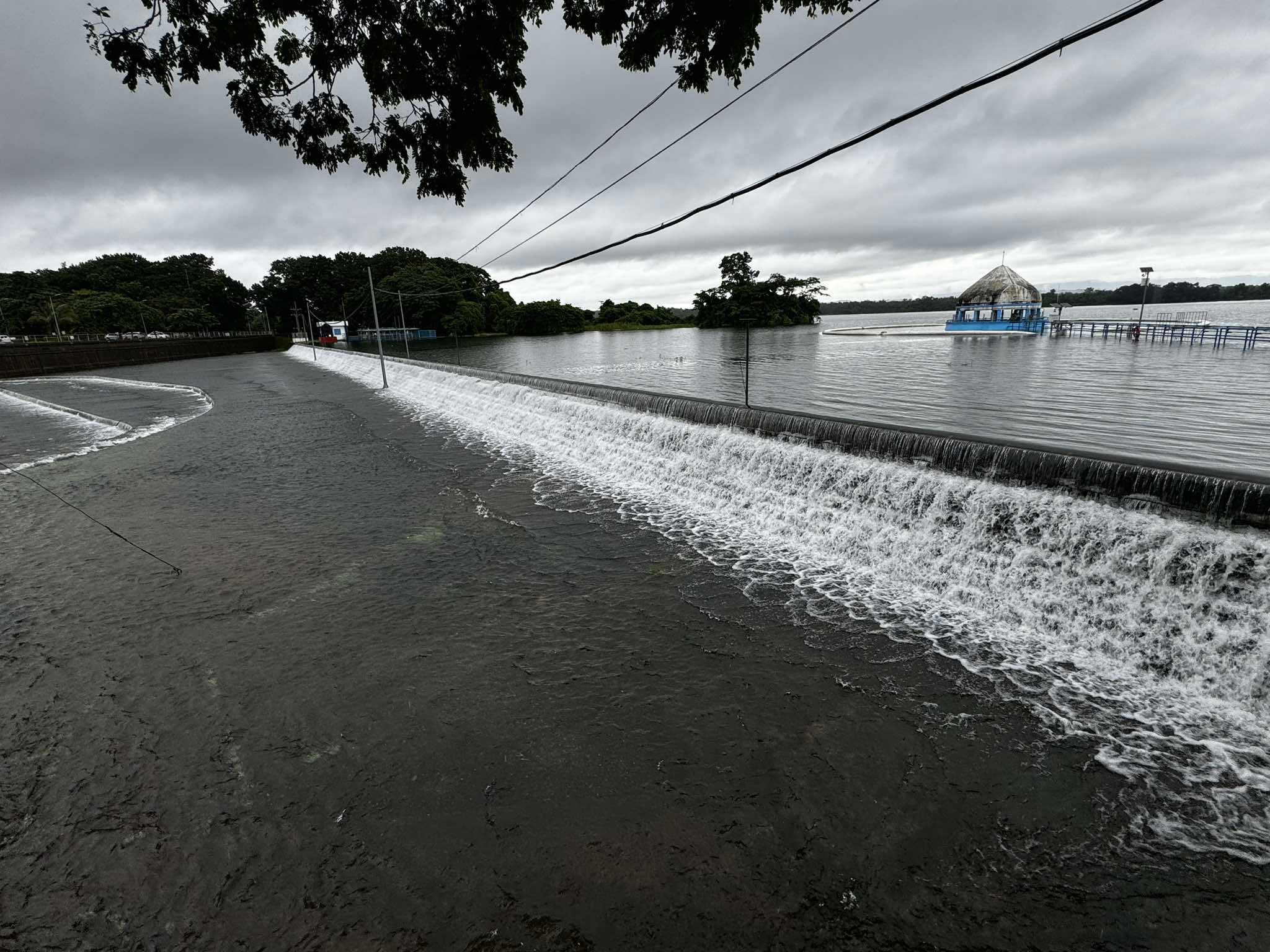 La Mesa Dam water level overflows after reaching critical level