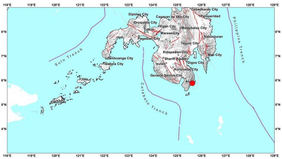 Magnitude 5 quake hits Jose Abad Santos, Davao Occidental