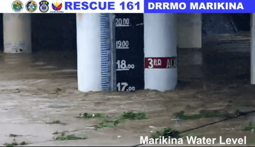 Marikina river reaches 2nd alarm; water level now at 17.1 meters