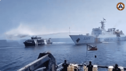 Chinese Coast Guard blasts water cannon vs. PH vessels in WPS - NTFWPS