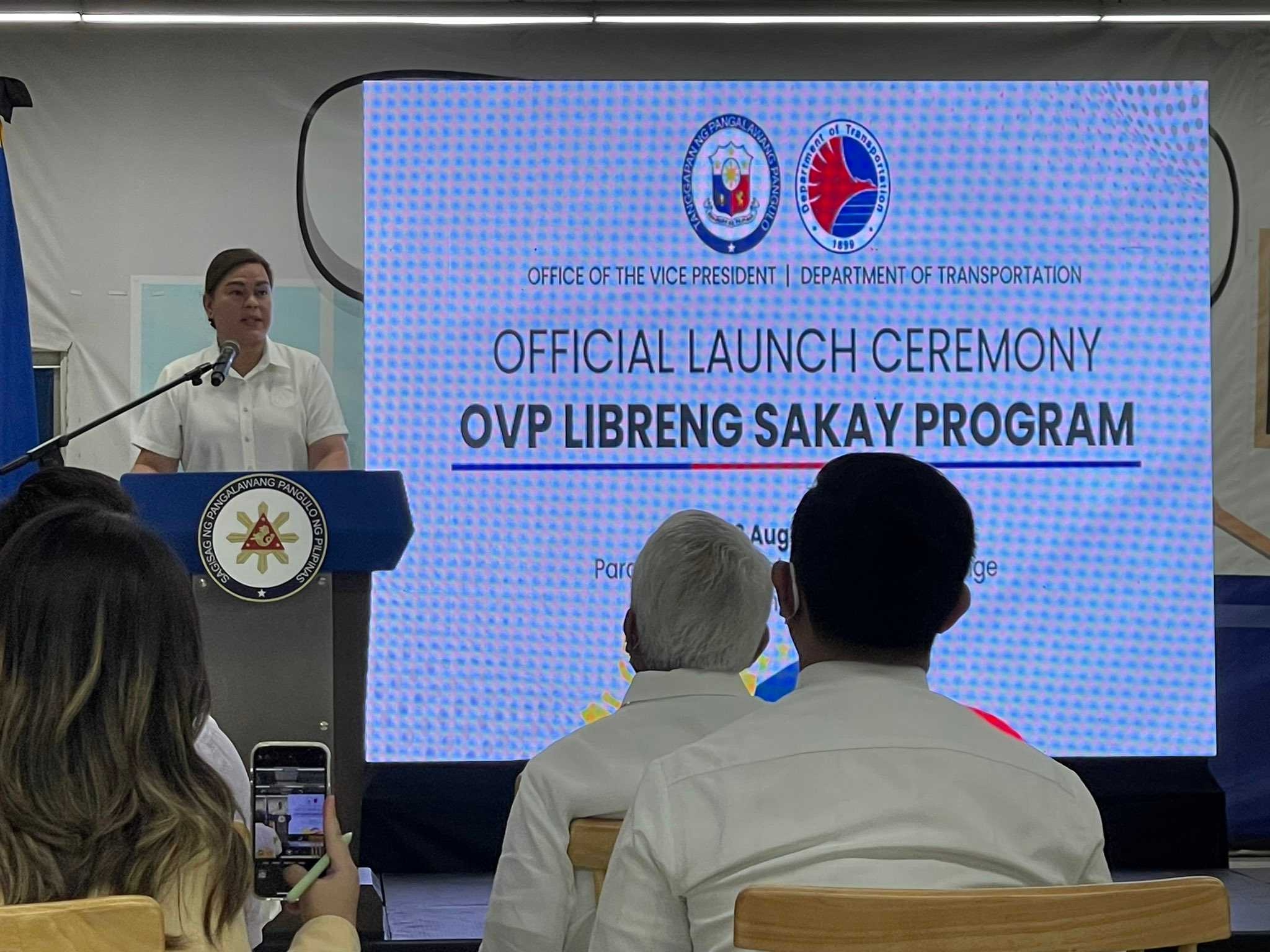 OVP, DOTR launch Libreng Sakay program