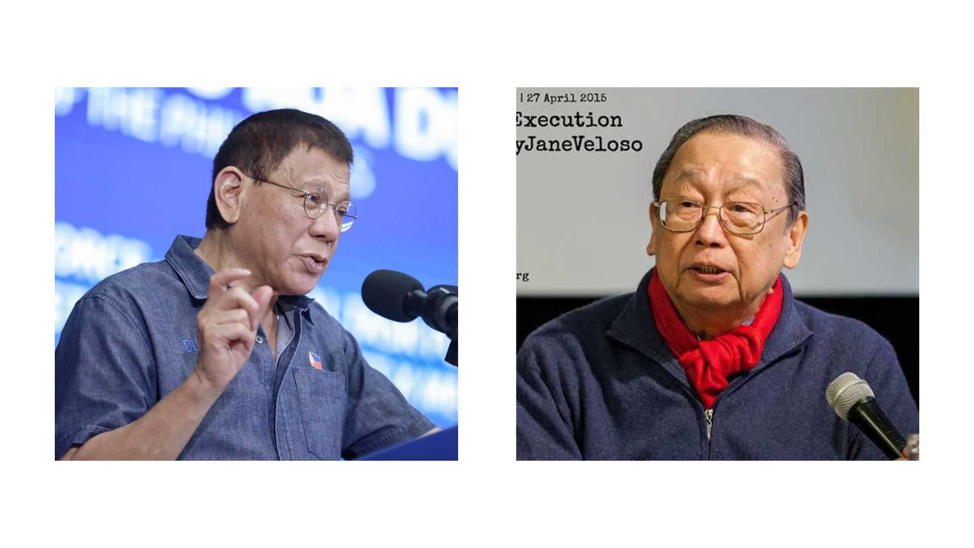 Joma Sison's death an 'end of an era'  — Ex-Prez Duterte