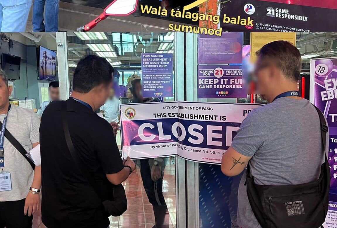 Pasig City gov't closes 18 e-games, e-bingos establishments