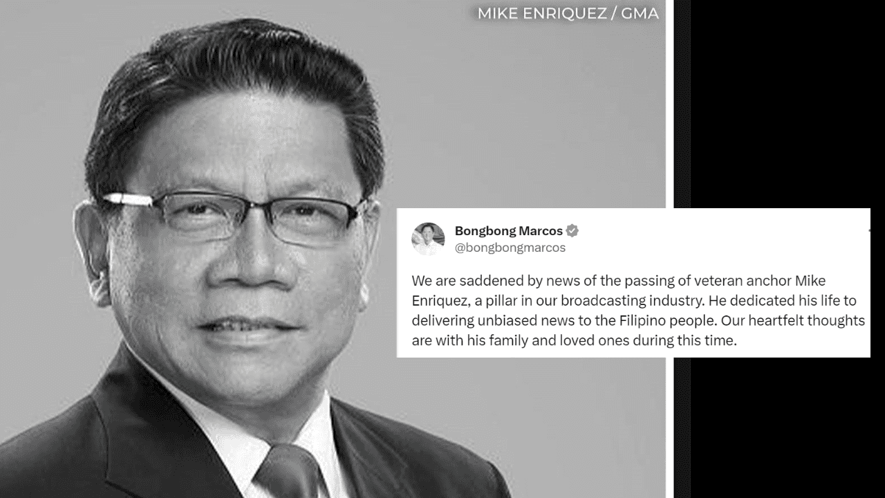 'Pillar of our broadcasting industry' PBBM joins mourning for Mike Enriquez's death