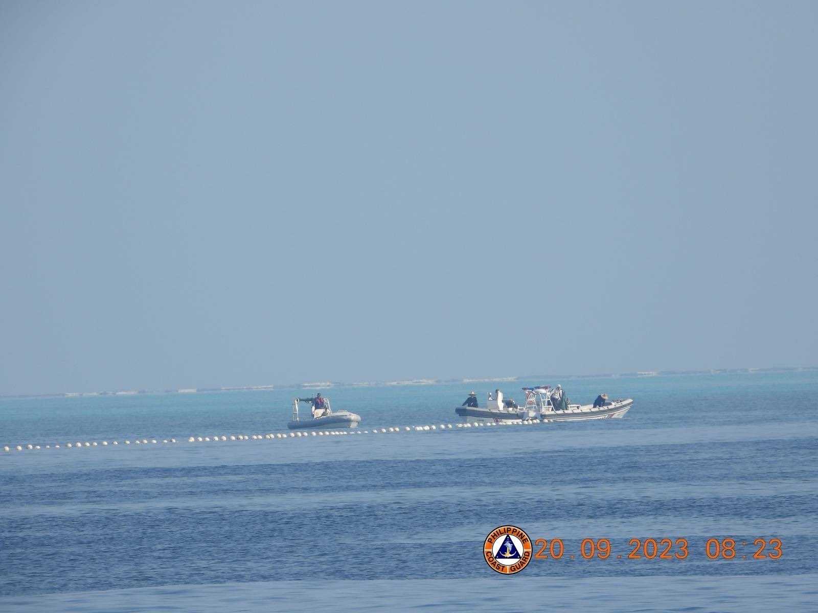 Chinese Coast Guard installs 'floating barrier' at southeast of Bajo de Masinloc  - PCG