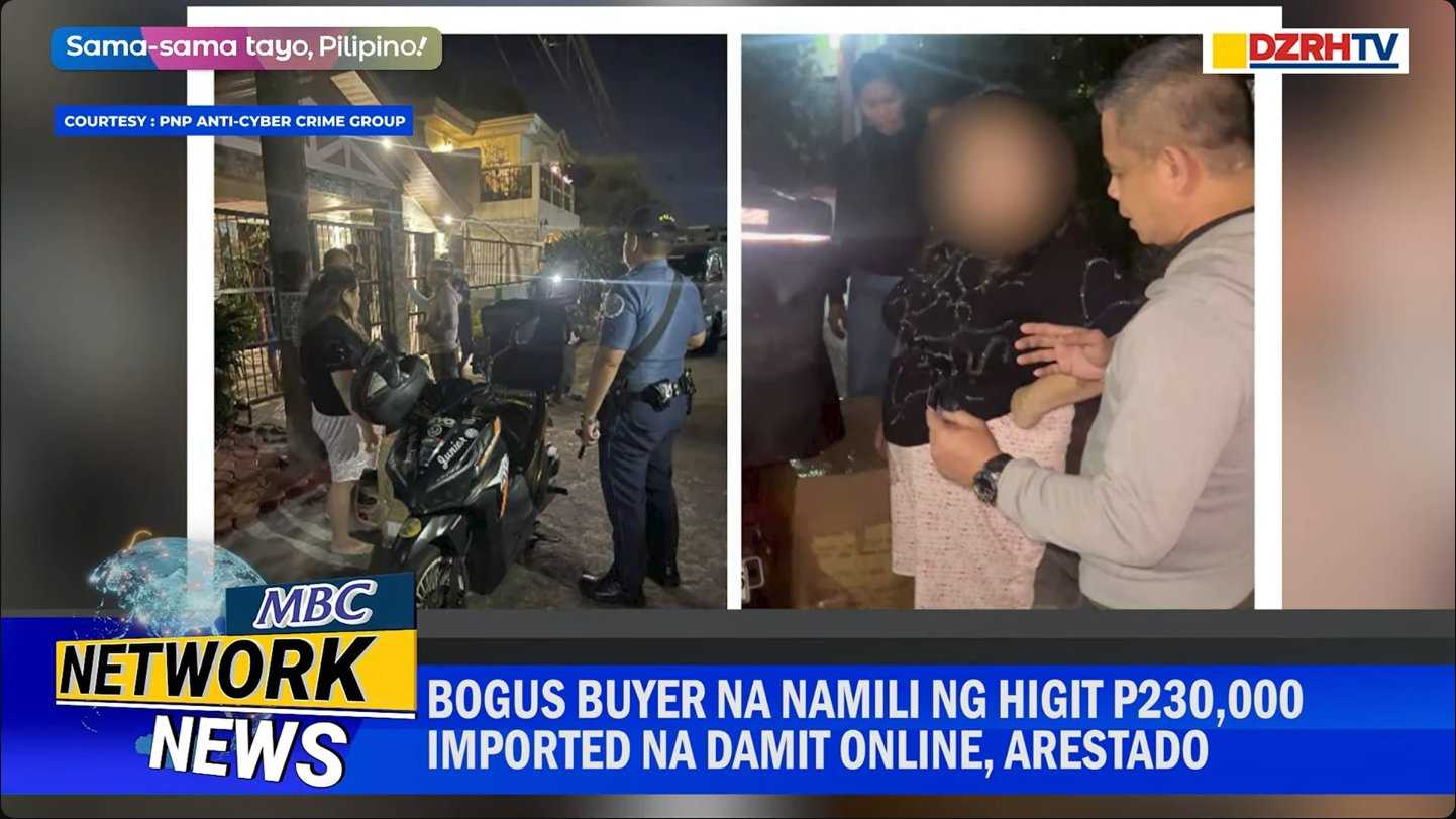 PNP arrest a bogus buyer who purchase almost P230,000 worth of clothing online