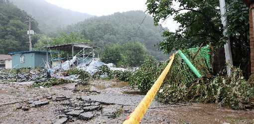 Rains pound South Korea causing landslides, bullet trains slowed