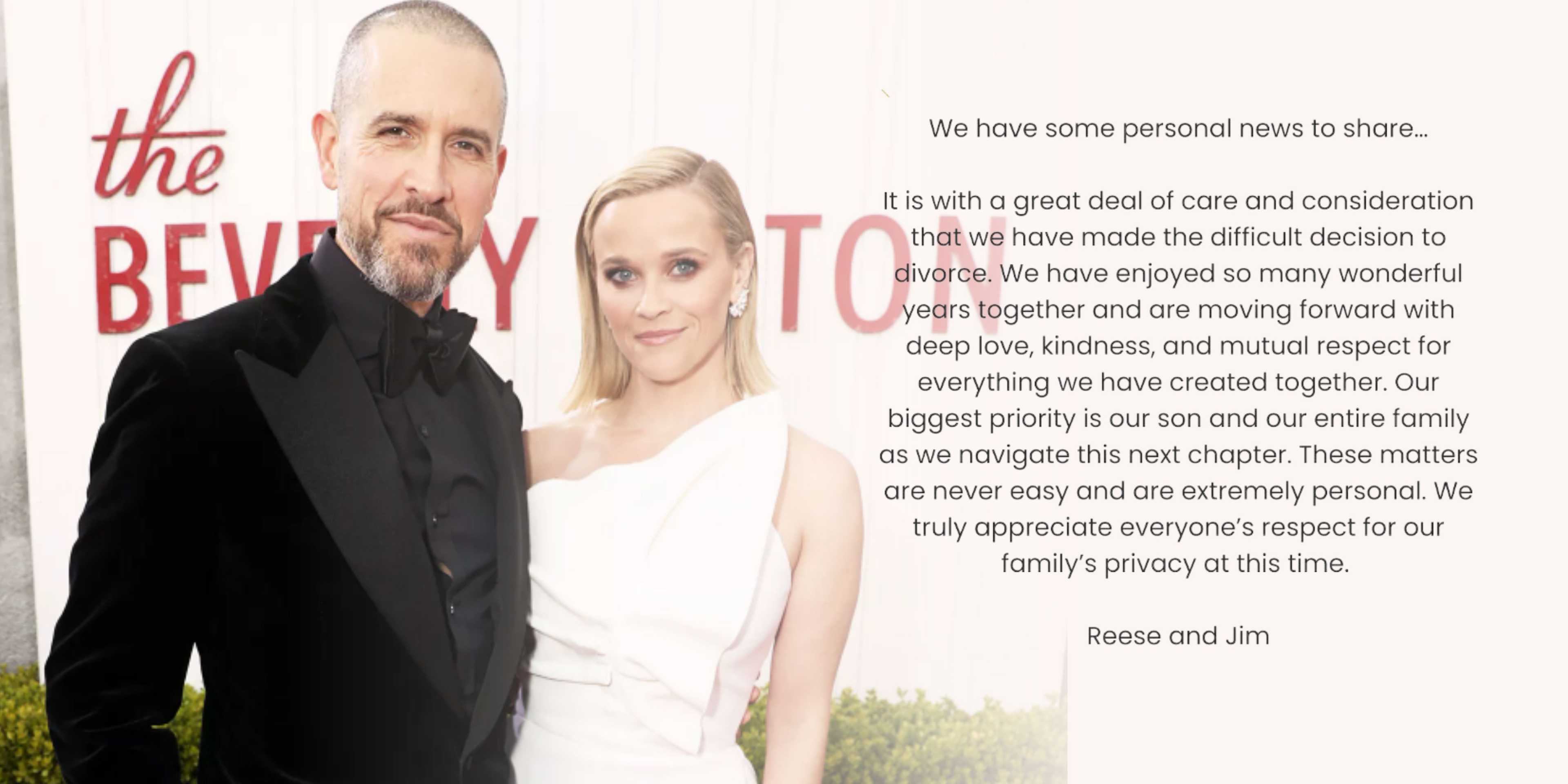 Reese Witherspoon, Jim Toth announce divorce after 12 years of marriage