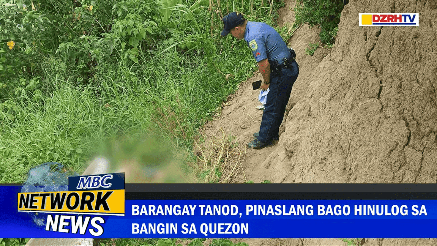 Barangay watchman found dead in a ravine in Quezon