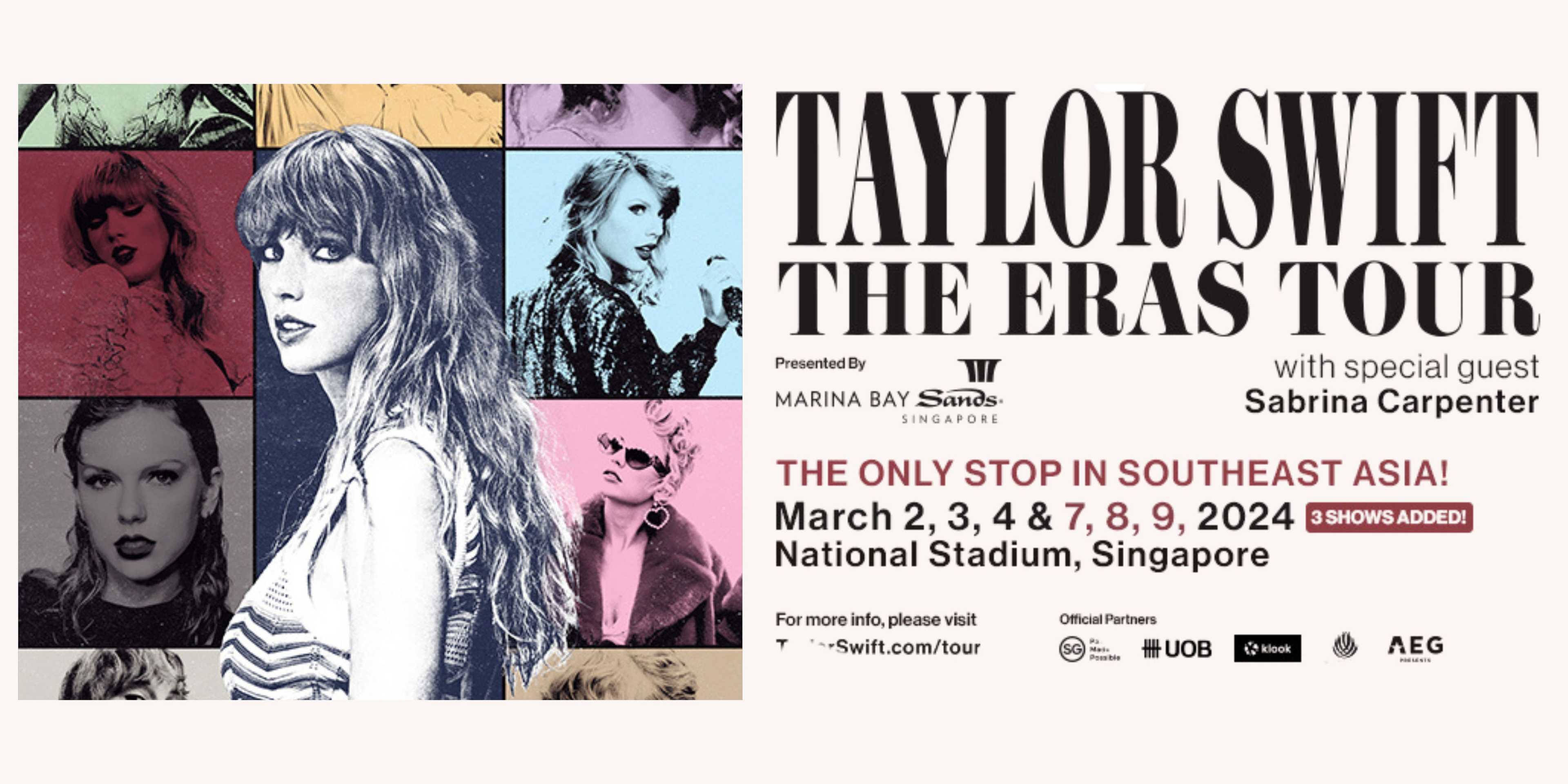 Taylor Swift extends The Eras tour with 3 additional shows in Singapore