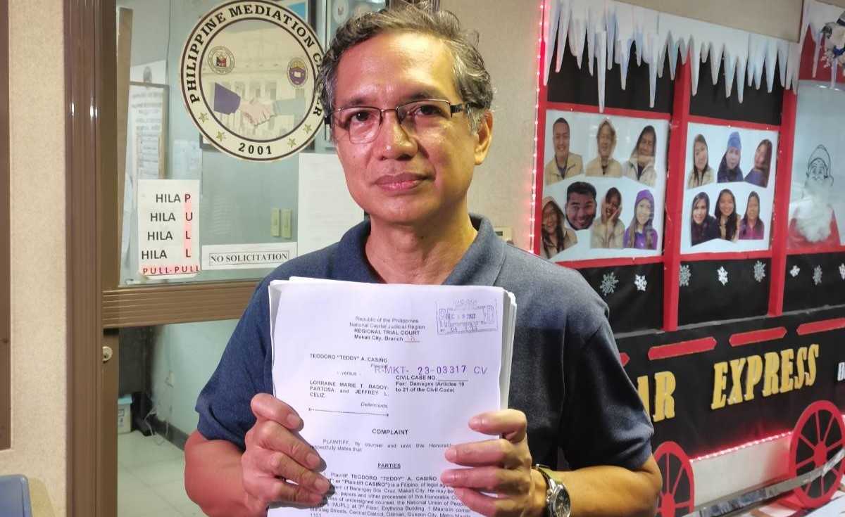 Bayan chair Teddy Casiño sues SMNI hosts Celiz, Badoy over alleged red-tagging