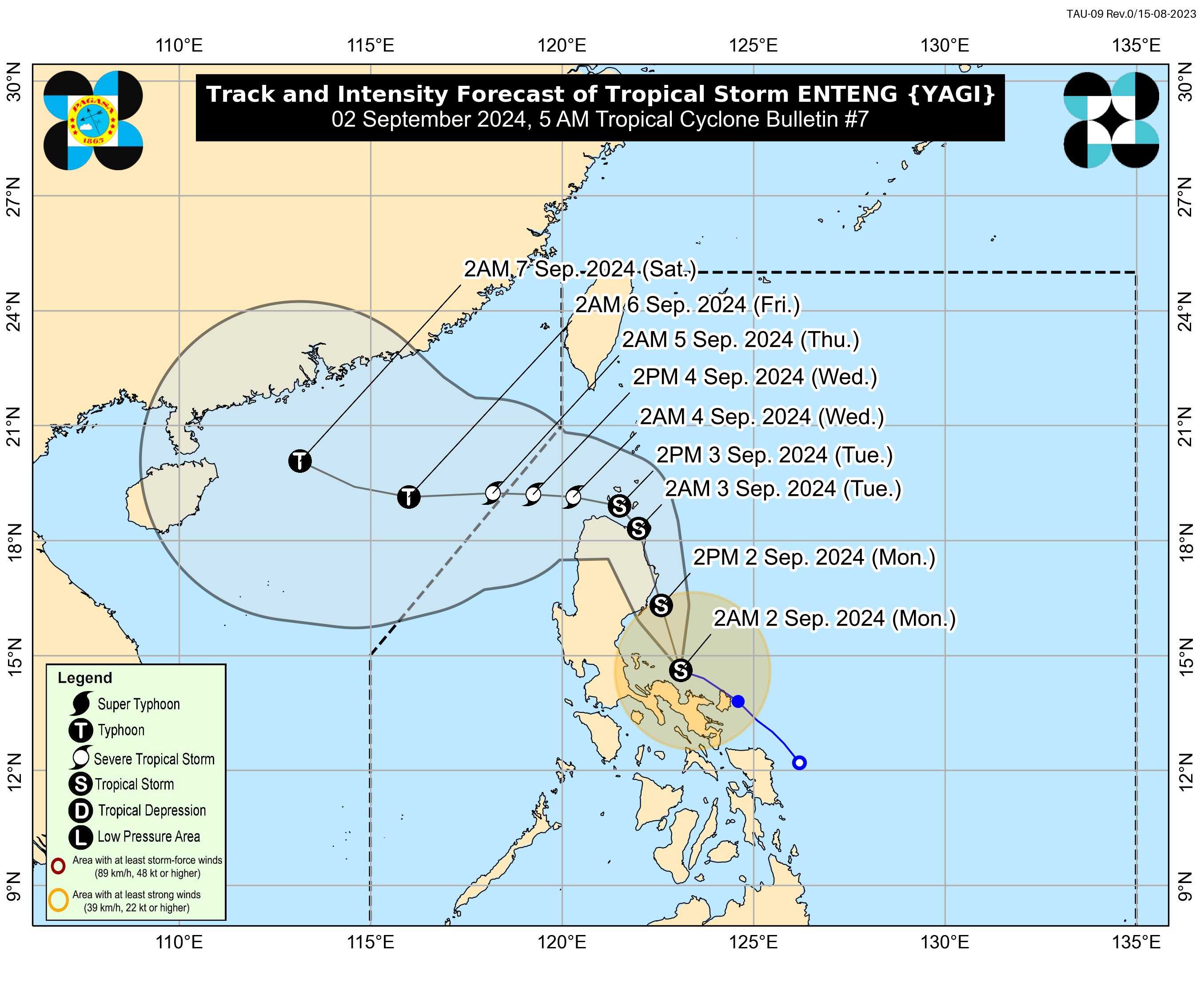 #EntengPH slightly intensifies, signal no. 2 raised over several areas