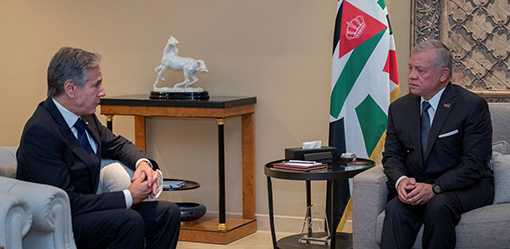 US Secretary of State Blinken meets Jordanian king in Amman