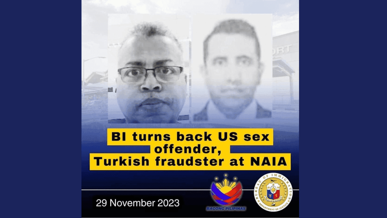 US sex offender, Turkish fraudster barred at NAIA —BI