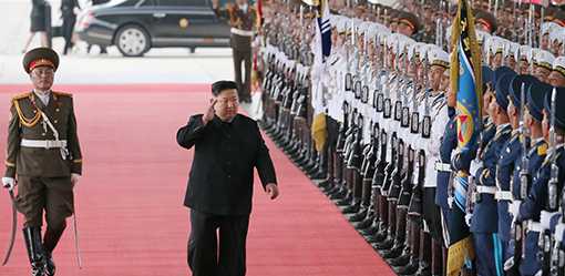 Who is accompanying North Korea's Kim on trip to Russia?