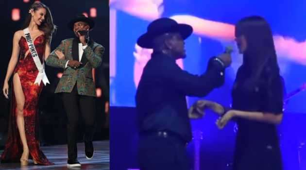 Catriona Gray reunites with Ne-yo at concert, does her iconic lava walk