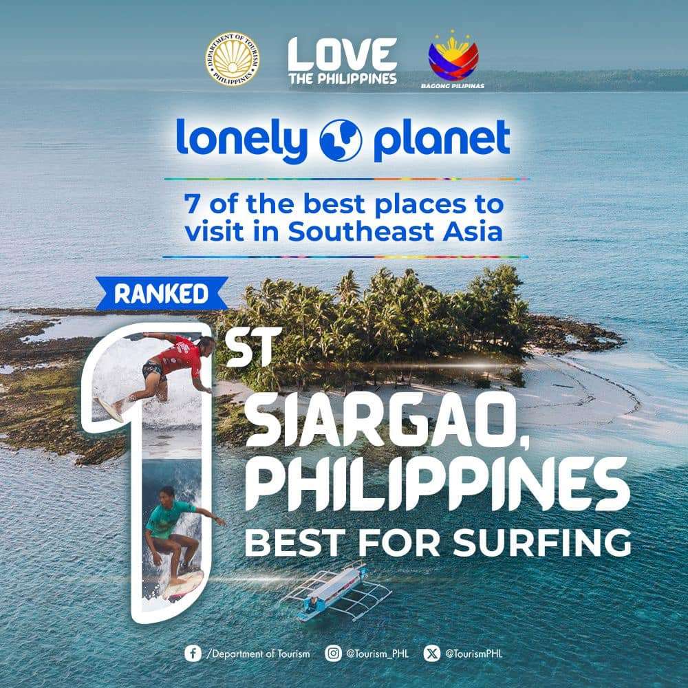 Siargao named “#1 best place to visit in Southeast Asia” by Lonely Planet