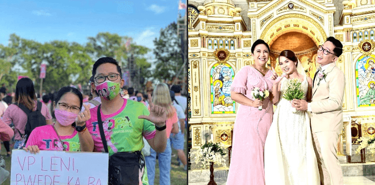 'Ninang Leni' Robredo fulfills promise to be godmother to this couple on their wedding day