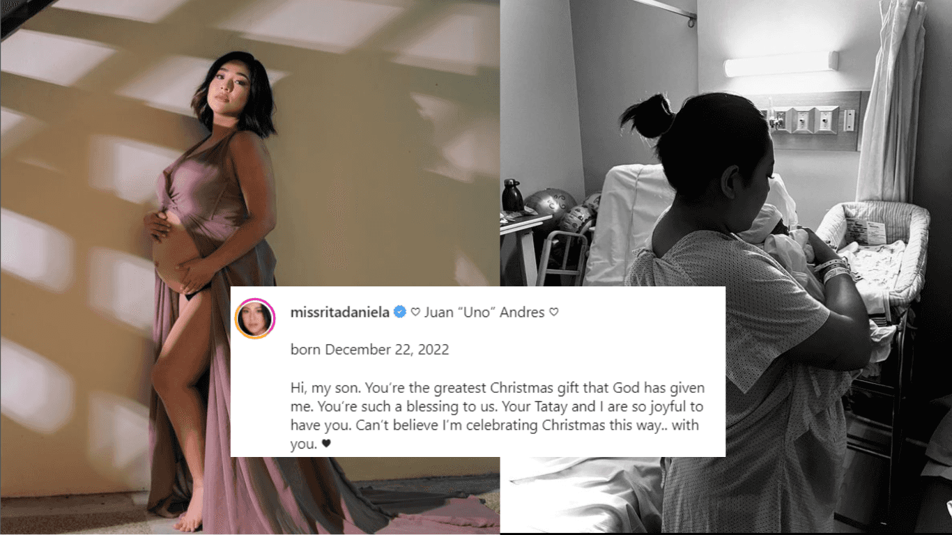 'The greatest Christmas gift': Rita Daniela gives birth to baby Uno