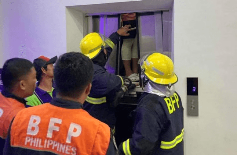 12 people trapped inside building's elevator in San Juan City
