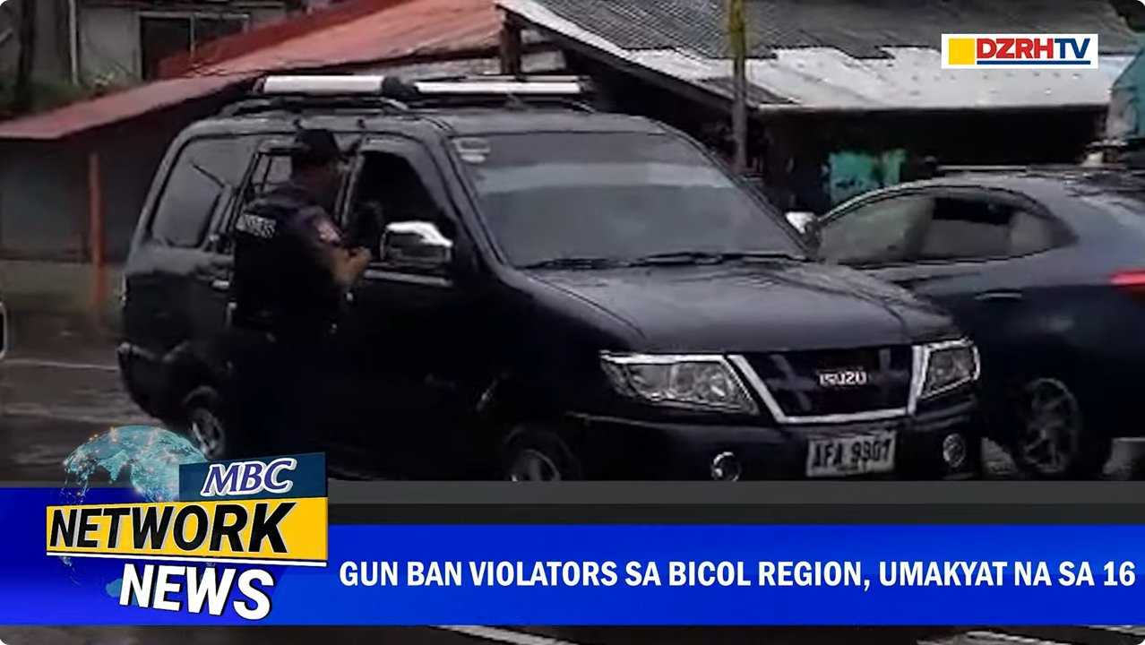 Gun ban violators in Bicol region reaches 16