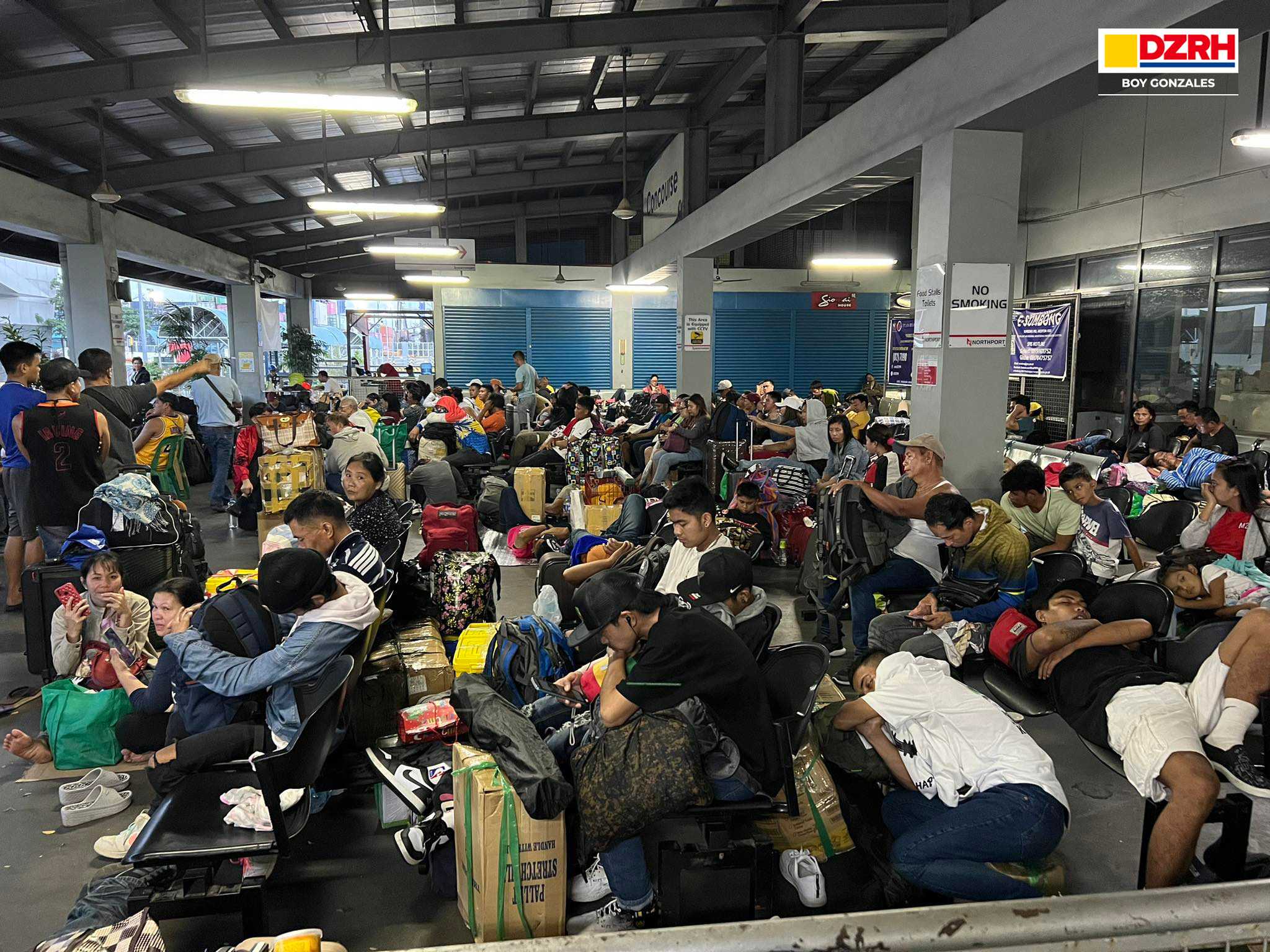 2,000 passengers stranded in Manila North Harbour Port due to TS Kabayan