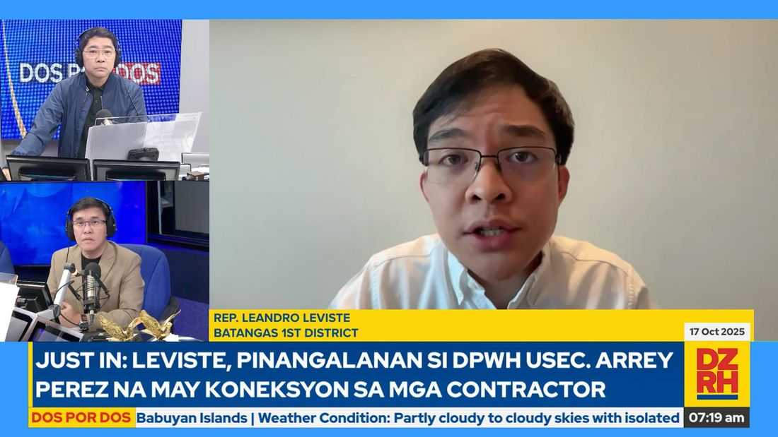 Leviste tags DPWH Usec. Arrey Perez among officials allegedly linked to contractors