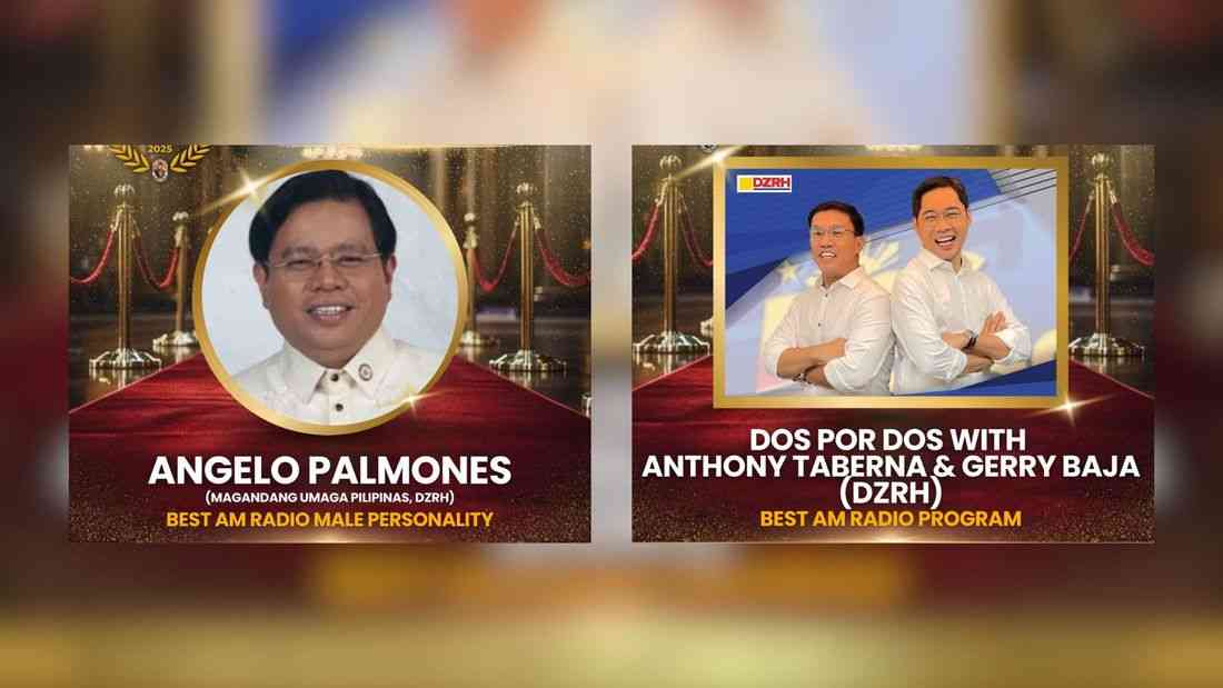 DZRH’s Dos Por Dos, Angelo Palmones recognized at ALTA Media Icon Awards 2025