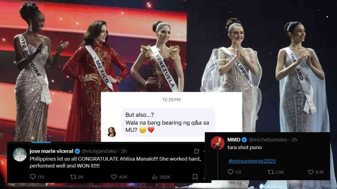 Miss Universe 2025: Filipinos react online as PH bet Ahtisa Manalo finishes 3rd runner up