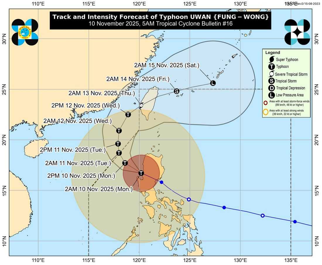 Typhoon Uwan eases over La Union; Signal warnings remain across Luzon, Visayas