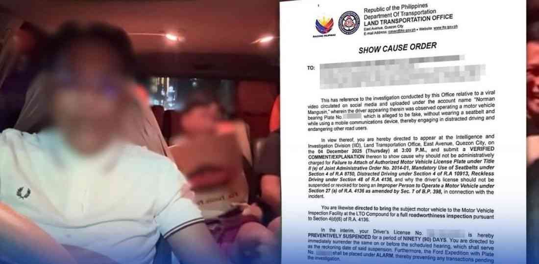 LTO suspends vlogger’s driver’s license over traffic violations