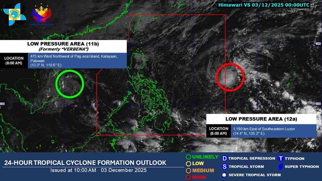 LPA outside PAR has ‘high’ chance of developing into tropical depression — PAGASA