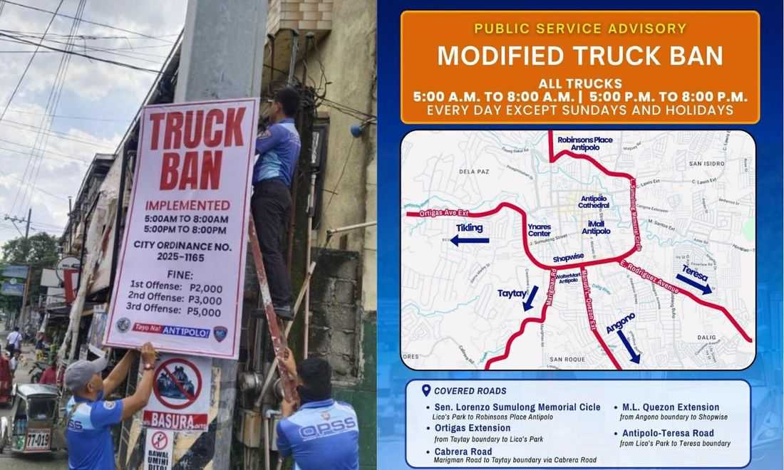 Antipolo City gov't to conduct dry run of modified truck ban on Dec. 9