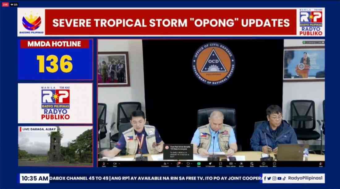 NDRRMC reports possible casualties across regions due to Typhoon #OpongPH